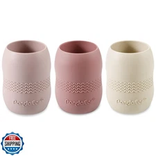 PandaEar 3 Pack Silicone Cups for Baby 6-12 Months| Open Tiny Cups Toddler Si