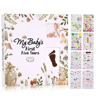124 Pages Baby Memory Book Newborn to Age 5 Keepsake Record Book for Boys Girls