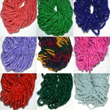 2x4mm Natural Faceted Multicolor Gemstone Rondelle Abacus Loose Beads 15"