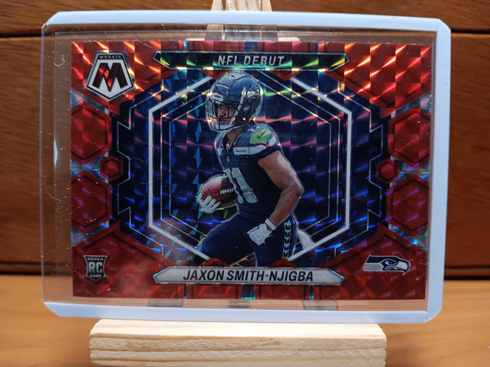 2023 Mosaic Jaxon Smith-Njigba Red Hobby Prizm NFL Debut Rookie Seahawks RC