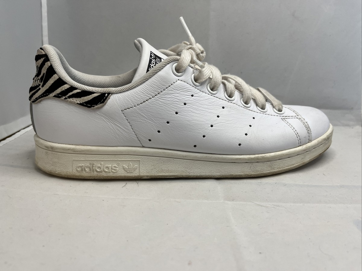 Adidas Size 8 Stan Smith Zebra Print Sneaker White Black Adidas Size 8 Stan Smith Zebra Print Sneaker White Black