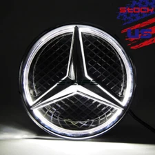 Car Motor Led Badge Logo Grill Emblem Light Star For Mercedes Benz Twist Install