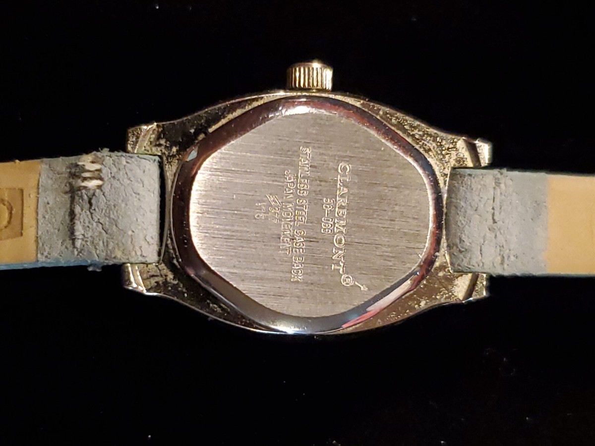 Vintage Claremont ladies two tone penny face watch NEW BATTERY Vintage Claremont ladies watch, running with new battery  main image 3