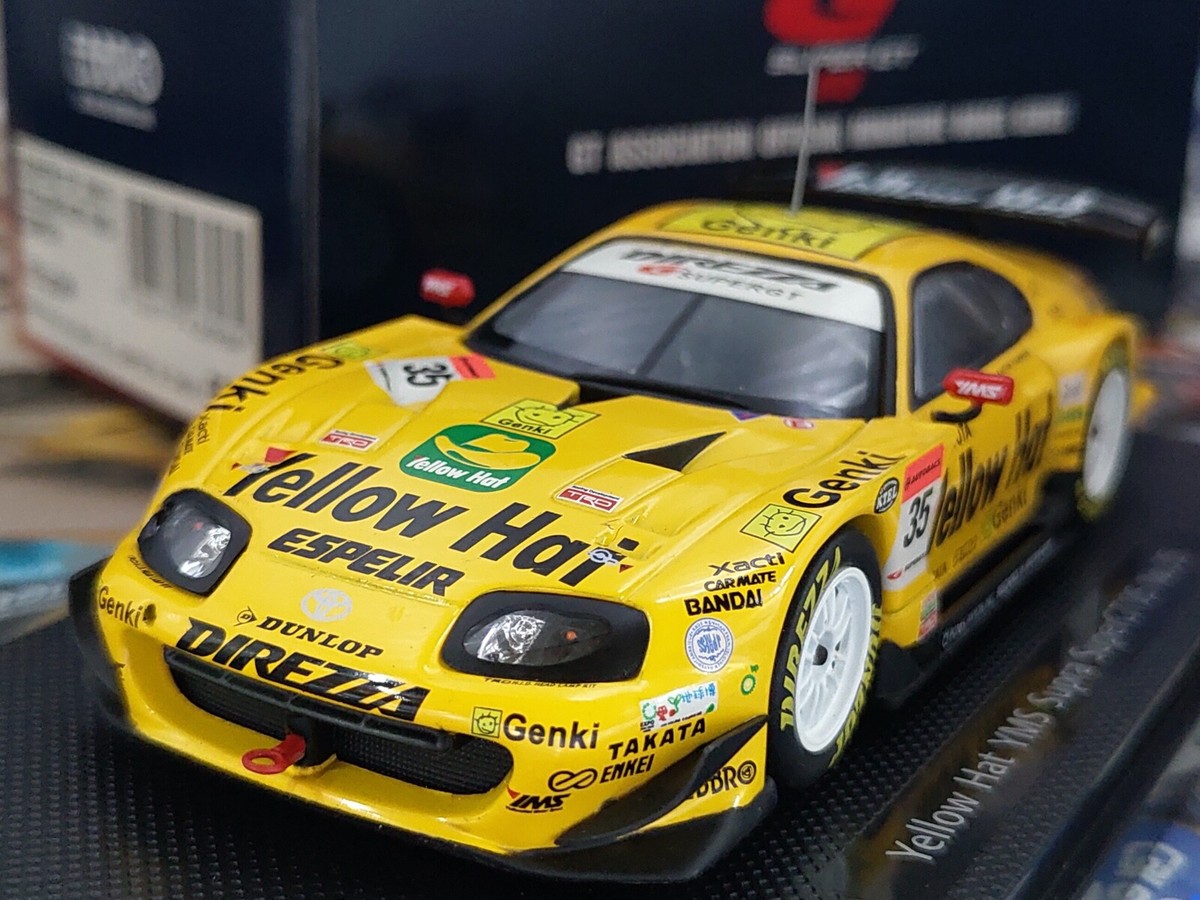ミニカー EBBRO au CERUMO SUPRA Super GT 500 1/43 EBBRO 1:43 SCALE YELLOW HAT YMS TOYOTA SUPRA 2005 SUPER GT 500