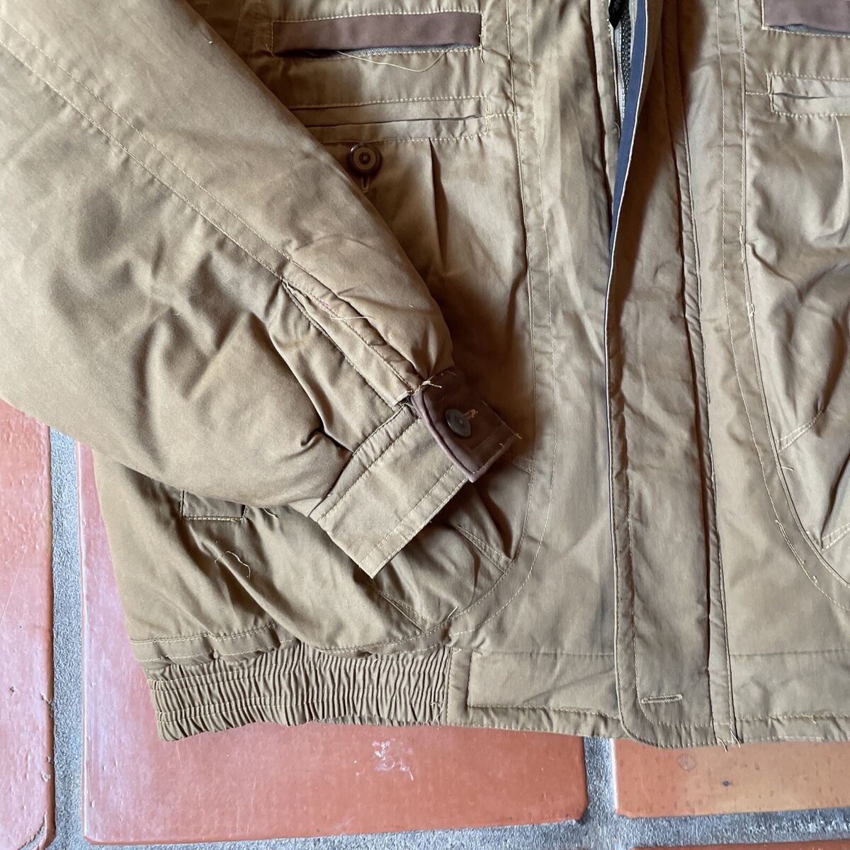 Vintage McGregor 90s Men's Large Zip Up Jacket Khaki Brown Vintage McGregor 90s Men's Large Zip Up Jacket Khaki Brown
