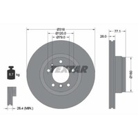 Textar 2X Bremsscheibe Vorne Ø316 Mm InnenbelüFtet Beschichtet FüR BMW 7Er E38