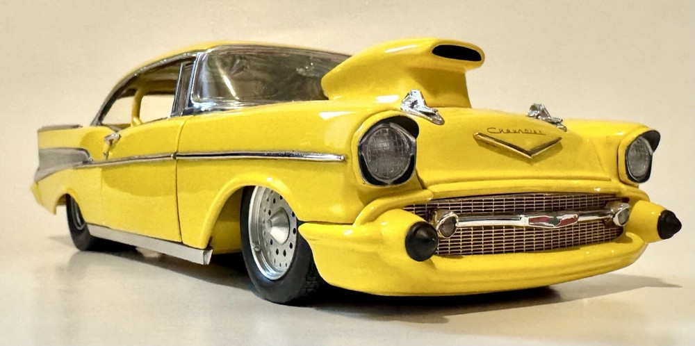 1:24 Diecast Car Danbury Mint YELLOW 1957 CHEVY PRO STREET HARDTOP ~PARTS/REPAIR