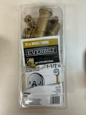 Everbilt Trip Lever 1-1/2 in. 20-Gauge Brass Pipe Bath Waste and Overflow Drain