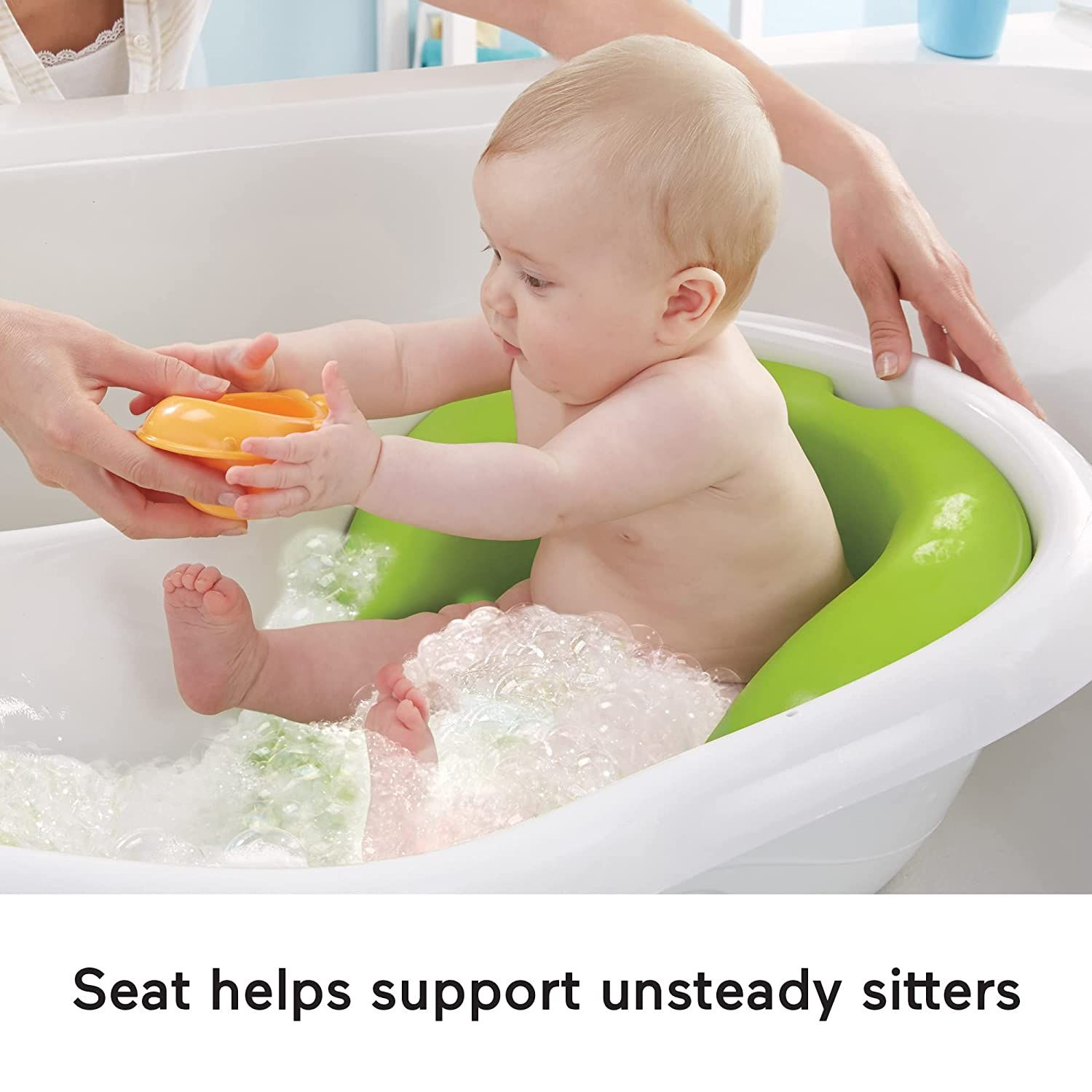 FisherPrice Baby Bath Tub, 4in1 Newborn to Toddler Tub with Multi