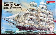 Monogram Model Kit #3500 Clipper Ship Cutty Sark 1/350, 16 & 7/16 Long, Open Box