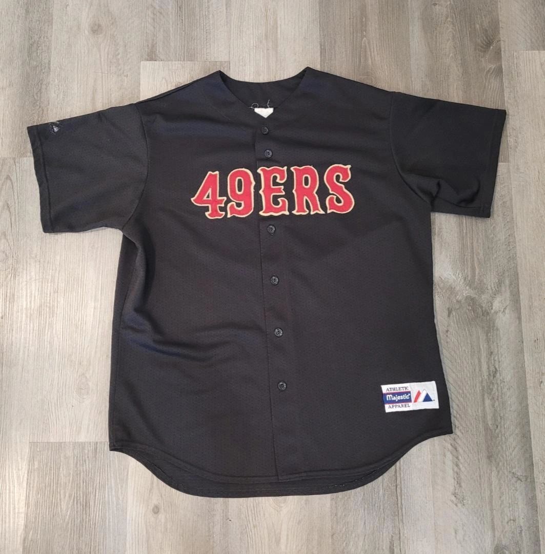 Rare! Authentic Black Majestic Apparel 49ers baseball jersey size