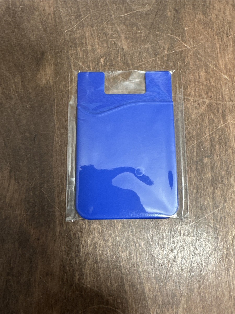 Self-adhesive card case for the back of the phone - blue