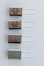 CB Cybernet crystals, 19.880, 20.105, 20.330, & 20.555MHz parallel mode 20pF