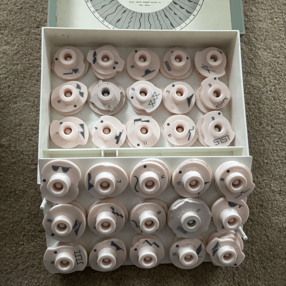 Sears Kenmore Sewing Machine Vintage Cam Set 18010 Set Of 30 - Image 4 of 4