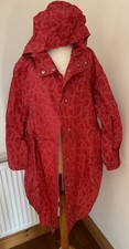 Gudrun Sjoden Red Oversize Lightweight 100% Silk Jacket Size M