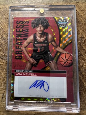 2024-25 Bowman Chrome U Asa Newell Greatness Awaits  /50 Auto Georgia