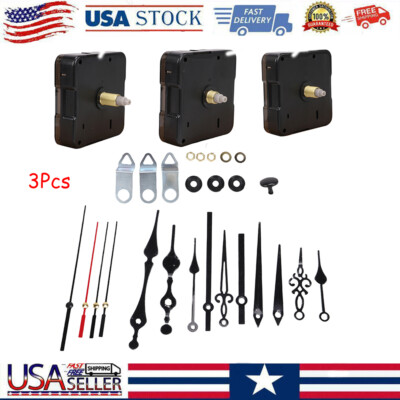 Replacement Silent Quartz Clock Movement Mechanism Battery Powered Hand Tool Kit