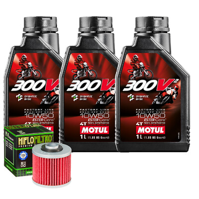 Set Service Öl Motul 300V2 10W50 + Filter Für Jawa 660 Cz Sportard� 2013>2015