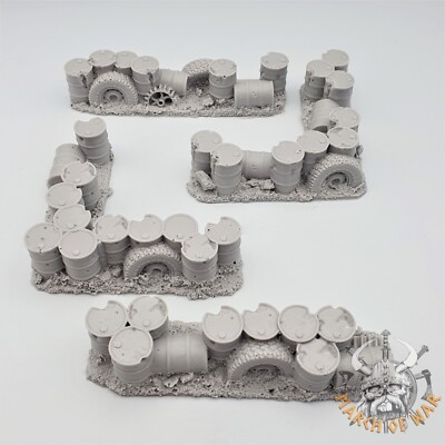 Resin Ölfass Barrikaden 28mm Wargames Scatter Landschaft Gelände