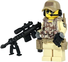 Custom Army Airborne Ranger Sniper Soldier made with real LEGO® minifigure