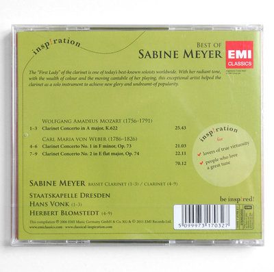 【売約済】S．マイヤー／ウェーバー：クラリネット 売約済】S．マイヤー／ウェーバー：クラリネット Sabine Meyer