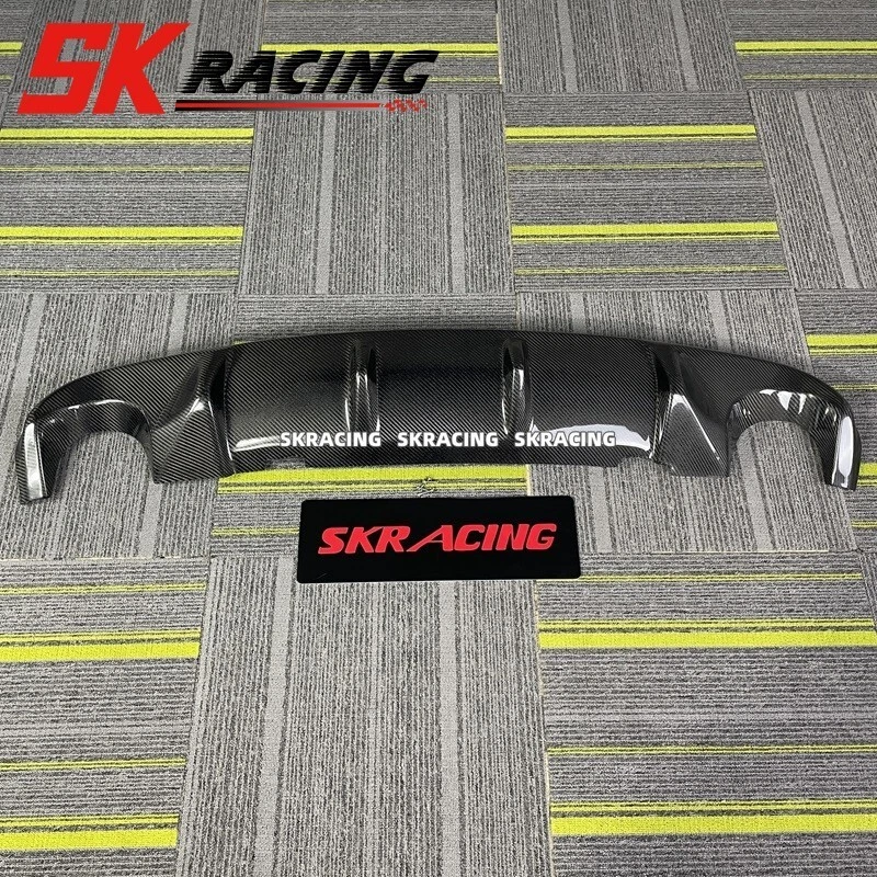 Kit de labios difusores de parachoques trasero de fibra de carbono real para Infiniti Q70 Q70L 2015-2019 Foto 3 de 4