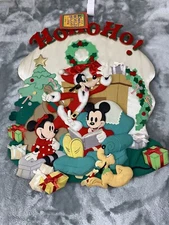 VNTG 1994 Disney 3D Mickey Minnie Mouse Christmas Wall Hanger Its a Small World