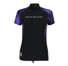 Aqua Lung Women's Rashguard Short Sleeve Size Large Galaxy Twilight