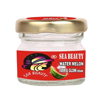 sea beauty, watermelon fair and glow cream, 30ml Packung mit 1 Creme für Haut...