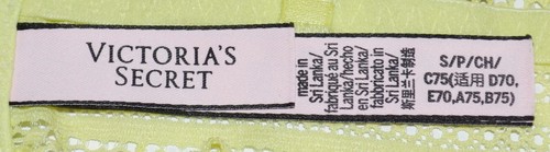 VICTORIA'S SECRET Chartreuse Green Lace Wireless Bralette Small Adjustable Strap - Picture 6 of 6