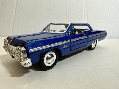 SUNNYSIDE 1964 CHEVY IMPALA BLUE 1:32 DIECAST MODEL CAR 5.5