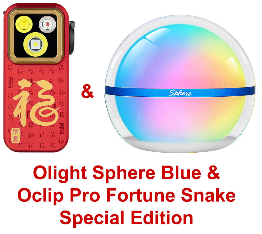 Olight Oclip Pro Fortune Snake Special Edition 500 Lumens & Sphere