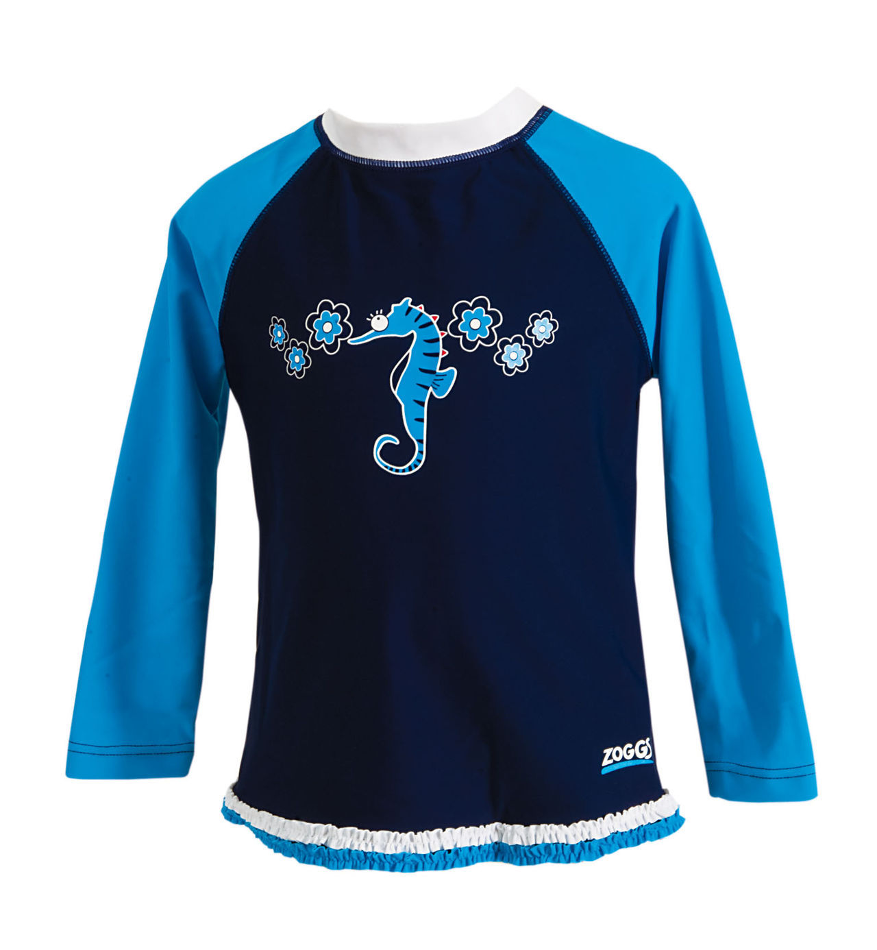 Zoggs Henley Sun Protection LS Swim Top Girls 2 - 6 yrs Swimming UPF 50+ 7016144