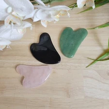 Natural Stone Crystal Scraping Tool Gua Sha Board Facial Massage Tools