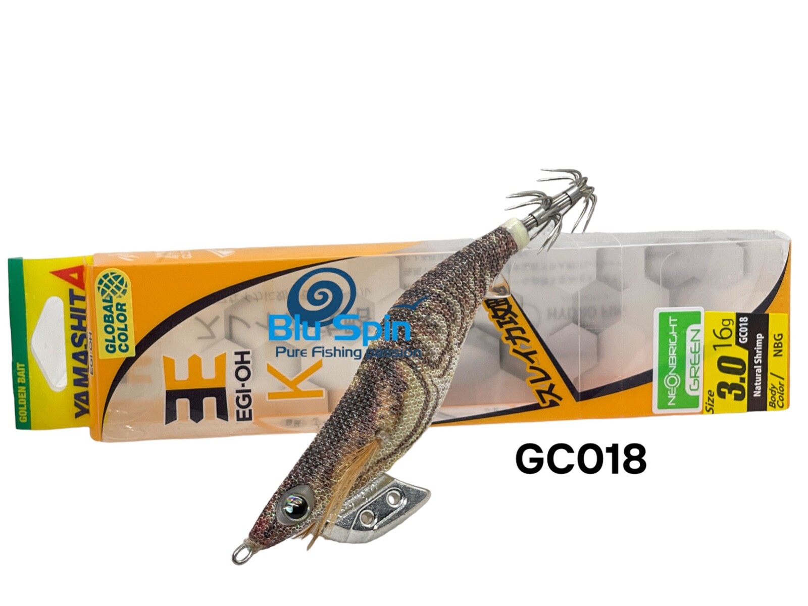 New Yamashita Egi Oh K Neon Bright Global Color 3.0 - 16g Color: GC018 Natural S