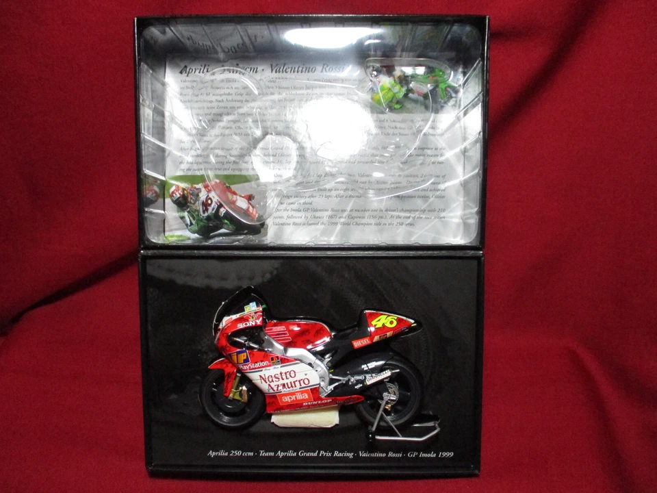 Valentino Rossi Team Aprilia 250cc WORLD CHAMPION 1999 Imola MotoGP 1/12 Scale - Image 2 of 4