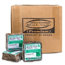 MORINGA Black Soap Herbal Vegan Organic Unrefined 100% Natural Anti Acne/Fungus