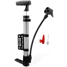 New Mini Bike Tire Pump, Portable Inflator w/ Mount Frame for Mountain Bikes