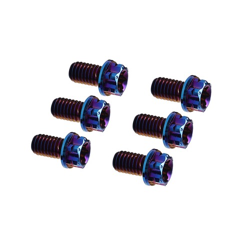 6x Tytanowe śruby Torx Głowica Kołnierz Śruba M8x10mm Palenie Niebieskie do motocykla - Zdjęcie 6 z 12