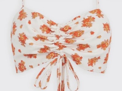 New Ladies/Girls Aligne Orange Blossom.Homina Strappy Bandeau Bralette Top UK 18