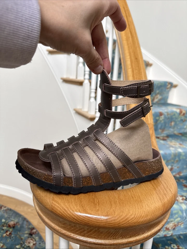 Betula by Birkenstock 凉鞋女式 7 青铜棕色角斗士绑带踝小腿 — 第 2/4 张图片