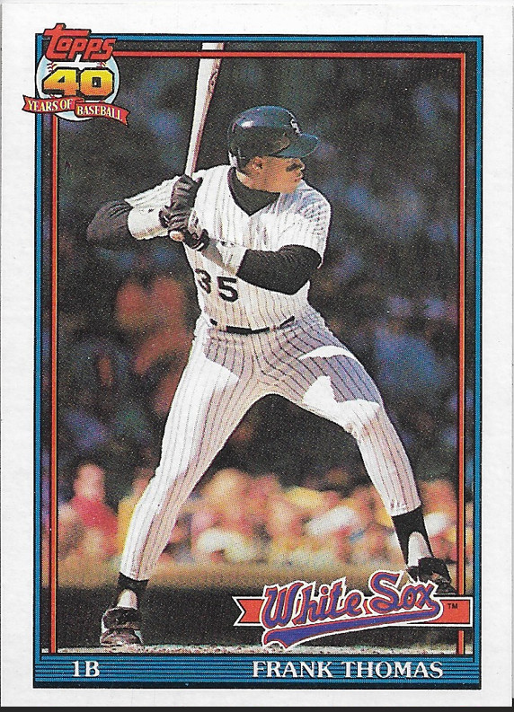 1991 Topps #79 Frank Thomas HOF Chicago White Sox
