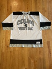 Vintage Chicago White Sox Hockey Jersey Sz XL Logo Athletic 1995
