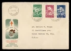 DR WHO 1950 FINLAND FDC TB FLOWER SEMI POST COMBO M68425