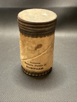Rare Rubifoam For The Teeth Sample Bottle Tin Only Metal Paper