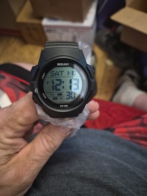 Beeasy Men Digital Sports WatchWaterproof Watch with Stopwatch Countdown Time...