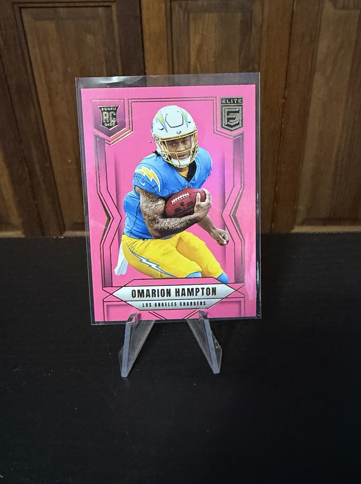 🔥2025 Panini Donruss Elite No. 132 Omarion Hampton Pink Parallel RC