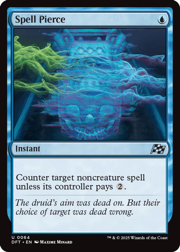 2025 Magic: The Gathering: Aetherdrift - Spell Pierce (#64, U, Lightly Played)