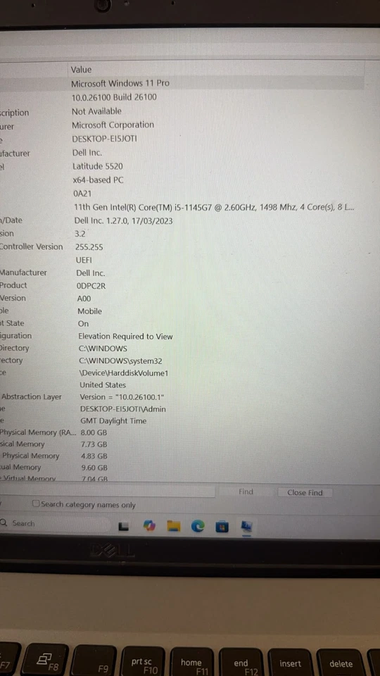 Dell Latitude 5520 · i5-1145G7 · 8GB · 256GB, photo 2 of 5