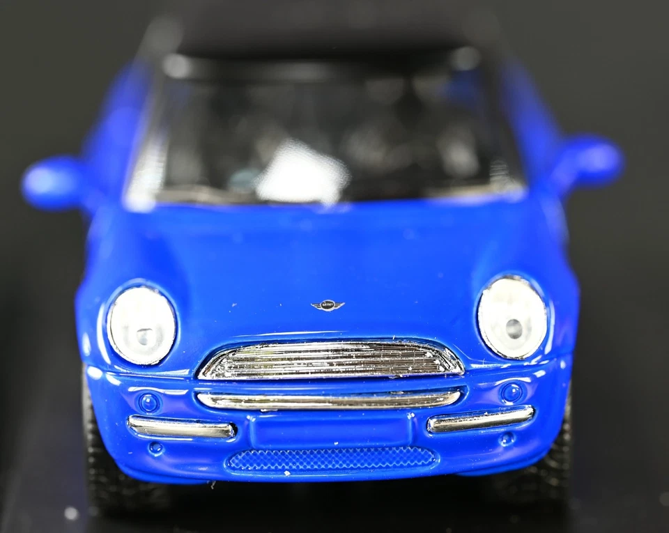 Blue Mini Cooper Dr. Oetker Desserts Promo 1:43 Diecast in Box - Image 4 of 4